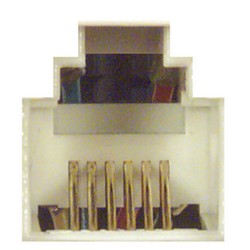 模块化适配器，DB9 公头 / RJ12 (6x6) 插座50 μ / 0.762 μm 厚镀金层的图片