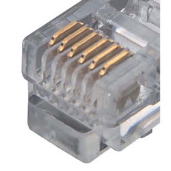 扁平RJ12水晶头线缆，RJ12（6×6）水晶头/RJ12（6×6）水晶头，100英尺（30.5米）的图片