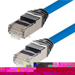 Category 6a Slim Ethernet Assembly, Shielded, CMP Plenum +105°C High Temp, Blue, 7.0Ft的图片