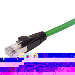Plenum Rated Shielded Category 6a Cable, RJ45 / RJ45, 23AWG Solid, Green 50.0ft的图片