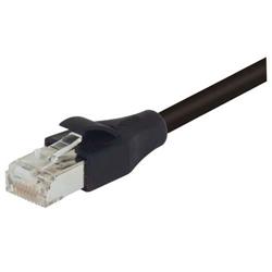 双屏蔽低烟无卤26AWG多股6类RJ45/RJ45跳线，黑，25英尺（7.6米）的图片