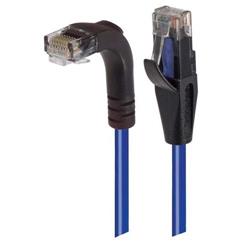 6类直角型RJ45以太网跳线，直通/直角下出线，蓝，20英尺（6.1米）的图片