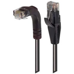 6类直角型RJ45以太网跳线，直通/直角下出线，黑，25英尺（7.6米）的图片