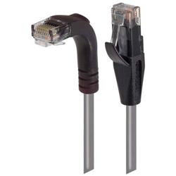 6类直角型RJ45以太网跳线，直通/直角下出线，灰，3英尺（0.9米）的图片