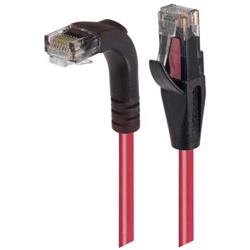6类直角型RJ45以太网跳线，直通/直角下出线，红，30英尺（9.1米）的图片