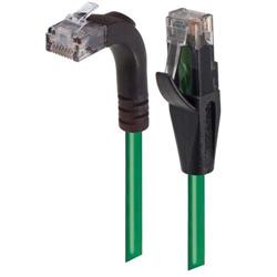 6类直角型RJ45以太网跳线，直通/直角上出线，绿，10英尺（3米）的图片