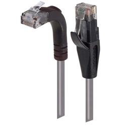 6类直角型RJ45以太网跳线，直通/直角上出线，灰，20英尺（6.1米）的图片