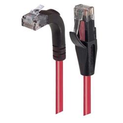 6类直角型RJ45以太网跳线，直通/直角上出线，红，30英尺（9.1米）的图片