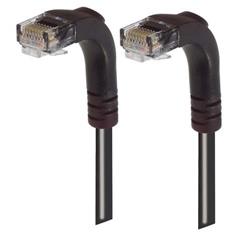 6类直角型RJ45以太网跳线，直角下出线/直角下出线，黑，15英尺（4.6米）的图片