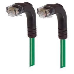6类直角型RJ45以太网跳线，直角下出线/直角下出线，绿，7英尺（2.1米）的图片