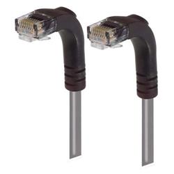6类直角型RJ45以太网跳线，直角下出线/直角下出线，灰，3英尺（0.9米）的图片