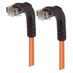 6类直角型RJ45以太网跳线，直角下出线/直角下出线，橙，1英尺（0.3米）的图片