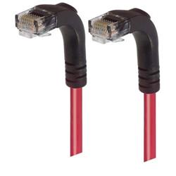 6类直角型RJ45以太网跳线，直角下出线/直角下出线，红，3英尺（0.9米）的图片