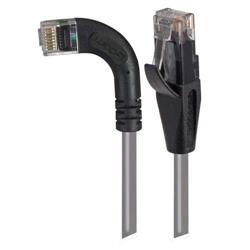 6类直角型RJ45以太网跳线，直通/直角左出线，灰，5英尺（1.5米）的图片