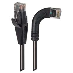 6类直角型RJ45以太网跳线，直通/直角右出线，黑，2英尺（0.6米）的图片