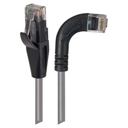 6类直角型RJ45以太网跳线，直通/直角右出线，灰，7英尺（2.1米）的图片