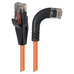6类直角型RJ45以太网跳线，直通/直角右出线，橙，3英尺（0.9米）的图片