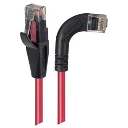 6类直角型RJ45以太网跳线，直通/直角右出线，红，3英尺（0.9米）的图片