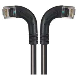 6类直角型RJ45以太网跳线，直角左出线/直角右出线，黑，1英尺（0.3米）的图片