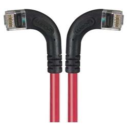 6类直角型RJ45以太网跳线，直角左出线/直角右出线，红，30英尺（9.1米）的图片