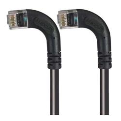 6类直角型RJ45以太网跳线，直角左出线/直角左出线，黑，30英尺（9.1米）的图片