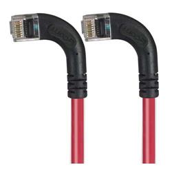 6类直角型RJ45以太网跳线，直角左出线/直角左出线，红，10英尺（3米）的图片