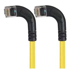 6类直角型RJ45以太网跳线，直角左出线/直角左出线，黄，1英尺（0.3米）的图片