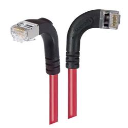 屏蔽6类直角型跳线，直角右出线/直角下出线，红，2英尺（0.6米）的图片