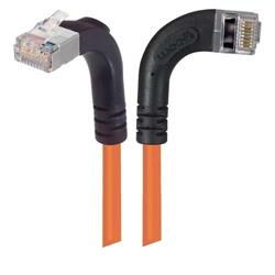 屏蔽6类直角型跳线，直角右出线/直角上出线，橙，3英尺（0.9米）的图片
