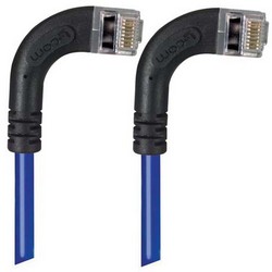 屏蔽6类直角型跳线，直角右出线/直角右出线，蓝，3英尺（0.9米）的图片