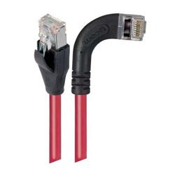 屏蔽6类直角型跳线，直通/直角右出线，红，7英尺（2.1米）的图片