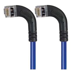 屏蔽6类直角型跳线，直角左出线/直角左出线，蓝，10英尺（3米）的图片
