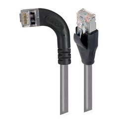 超5类屏蔽直角型跳线，直角左出线/直通，灰，7英尺（2.1米）的图片