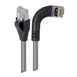 超5类屏蔽直角型跳线，右出线/直通，灰，1英尺（0.3米）的图片