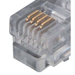 5类屏蔽USOC-4跳线，RJ11水晶头/RJ11，10英尺（3米）的图片