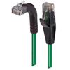 6类直角型RJ45以太网跳线，直通/直角上出线，绿，7英尺（2.1米）的图片